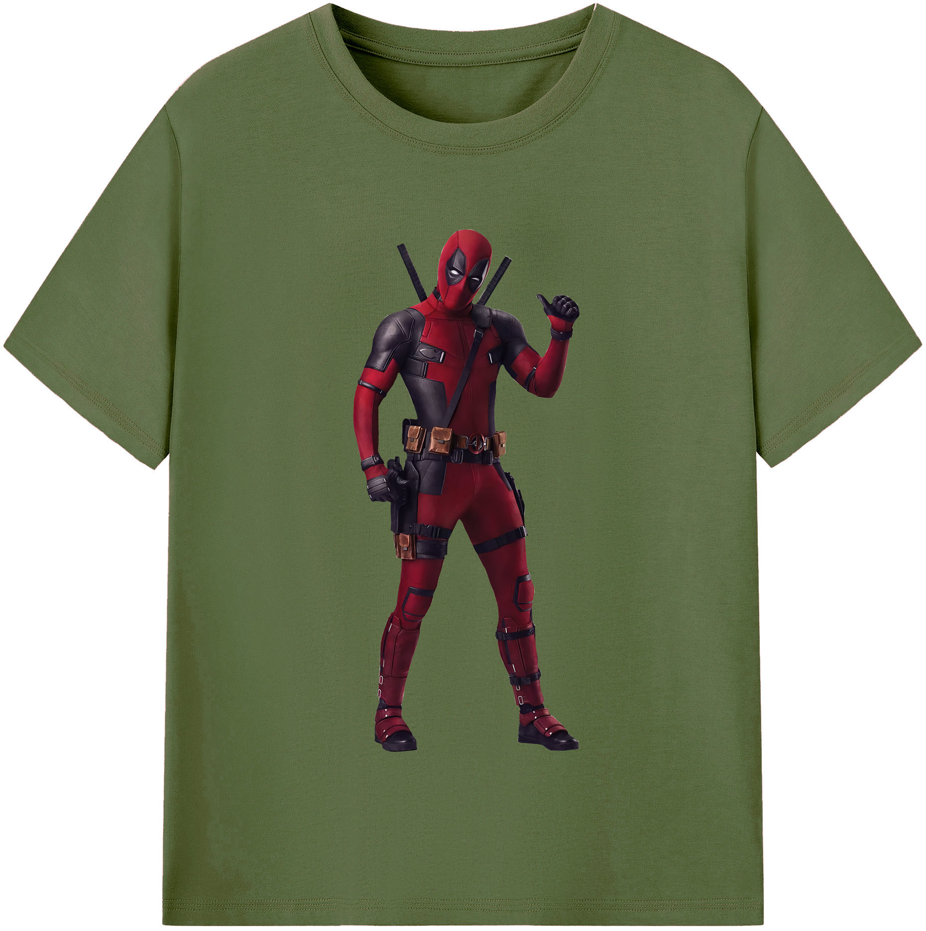 （画像用） Deadpool デッドプール 綿100％半袖Tシャツ（フロントプリント）